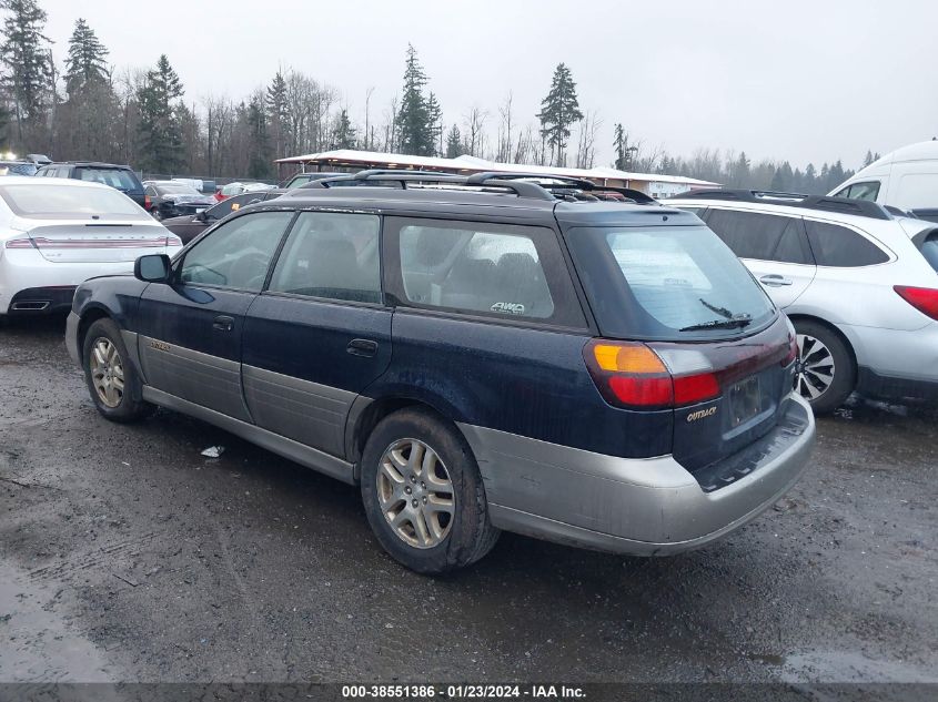 2001 Subaru Legacy Outback W/Rb Equip VIN: 4S3BH665016648542 Lot: 38551386