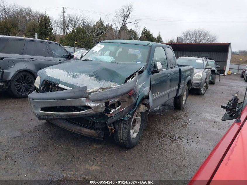 2000 Toyota Tundra Sr5 V8 VIN: 5TBRT3414YS051585 Lot: 38554245