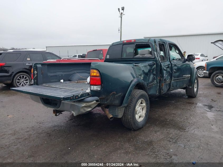 2000 Toyota Tundra Sr5 V8 VIN: 5TBRT3414YS051585 Lot: 38554245