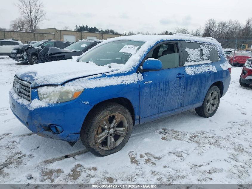 2008 Toyota Highlander Sport VIN: JTEES43A982001526 Lot: 38554428