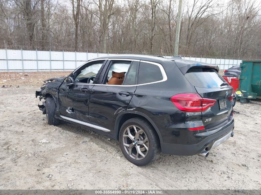 2021 BMW X3 xDrive30I VIN: 5UXTY5C08M9F79756 Lot: 38554990