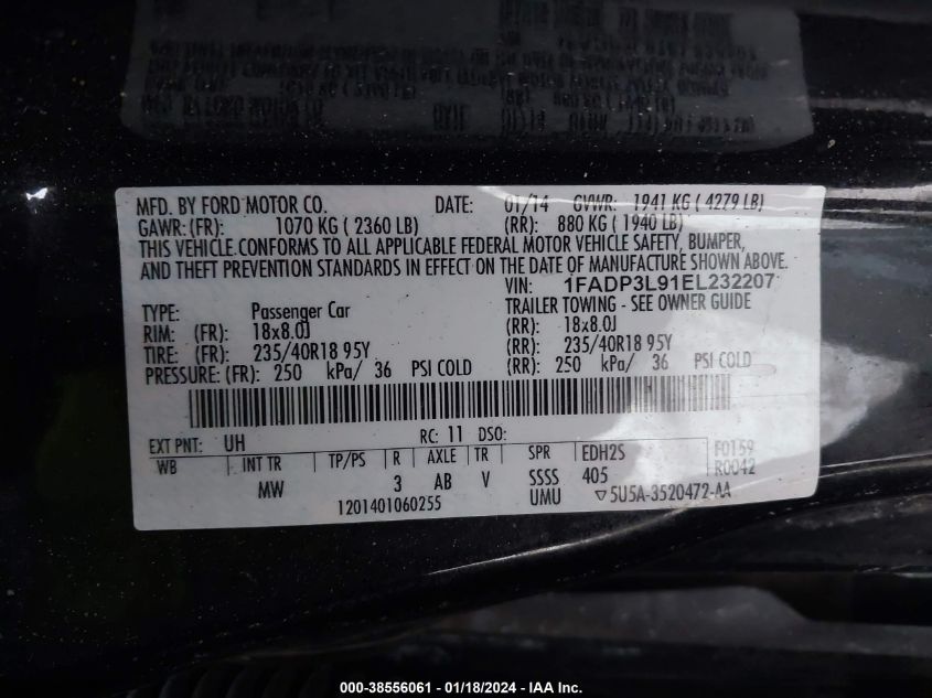 1FADP3L91EL232207 2014 Ford Focus St