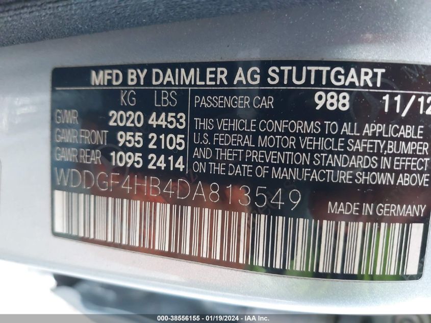 WDDGF4HB4DA813549 2013 Mercedes-Benz C 250 Luxury/Sport