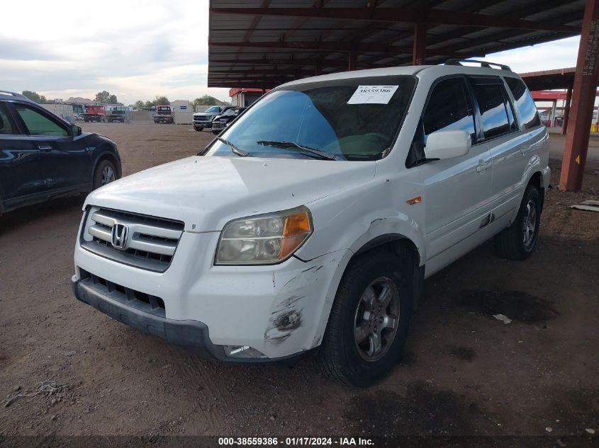 2006 Honda Pilot Ex VIN: 2HKYF18476H537734 Lot: 38559386