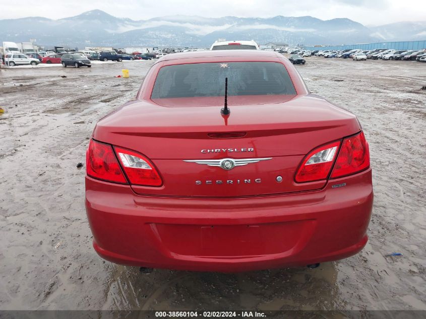 2010 Chrysler Sebring Limited VIN: 1C3BC6EV8AN122458 Lot: 38560104