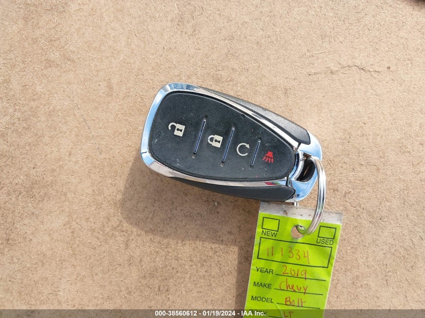 2019 CHEVROLET BOLT EV LT - 1G1FY6S02K4111334