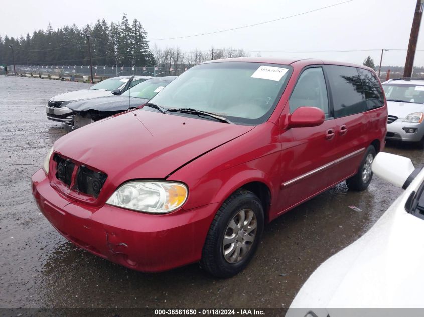 2004 Kia Sedona Ex/Lx VIN: KNDUP131946587650 Lot: 38561650