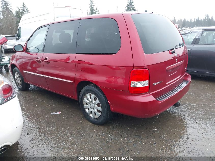 2004 Kia Sedona Ex/Lx VIN: KNDUP131946587650 Lot: 38561650