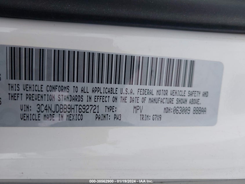 2017 JEEP NEW COMPASS LATITUDE 4X4 3C4NJDBB9HT692721