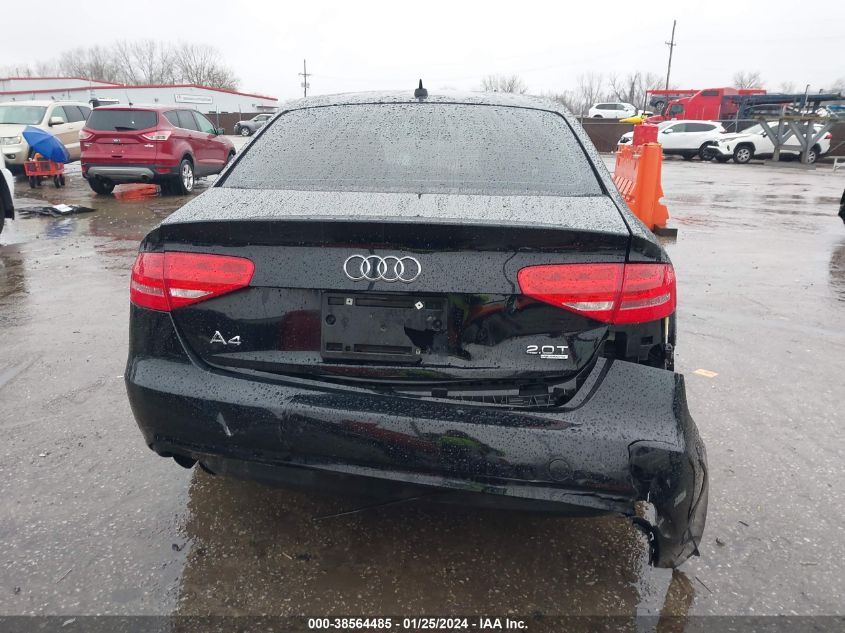 2013 Audi A4 2.0T Premium VIN: WAUDFAFL8DN034989 Lot: 38564485