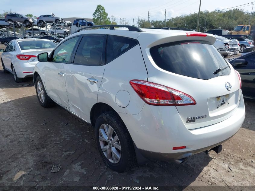 2014 Nissan Murano Sl VIN: JN8AZ1MU9EW406073 Lot: 38566028