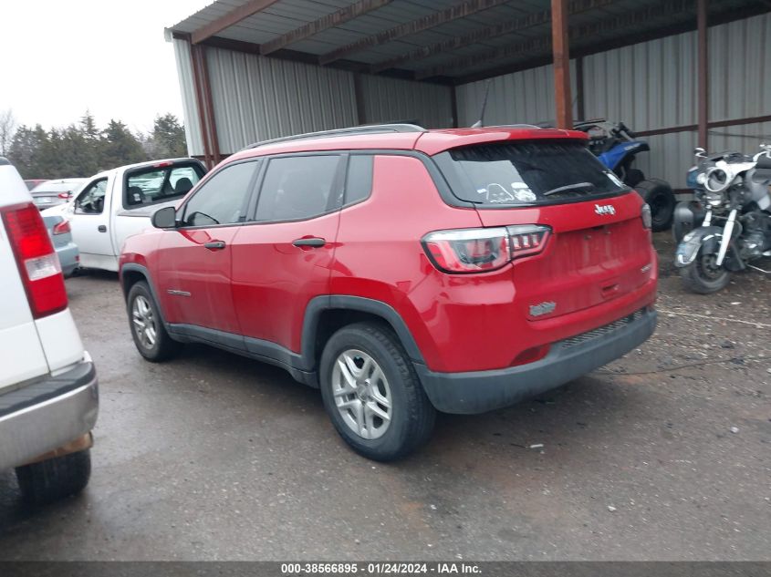 2017 Jeep New Compass Sport Fwd VIN: 3C4NJCAB2HT659846 Lot: 38566895