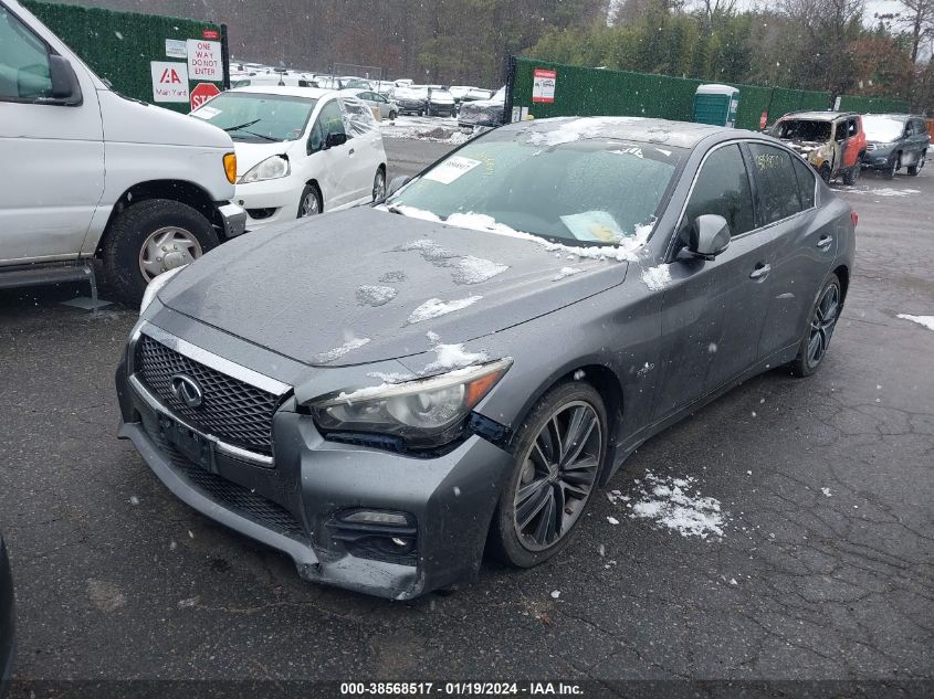 2014 Infiniti Q50 Hybrid Premium VIN: JN1AV7AR1EM700480 Lot: 38568517