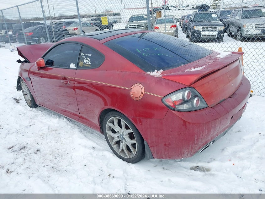 2007 Hyundai Tiburon Gt/Gt Limited/Se VIN: KMHHN66F17U257301 Lot: 38569090