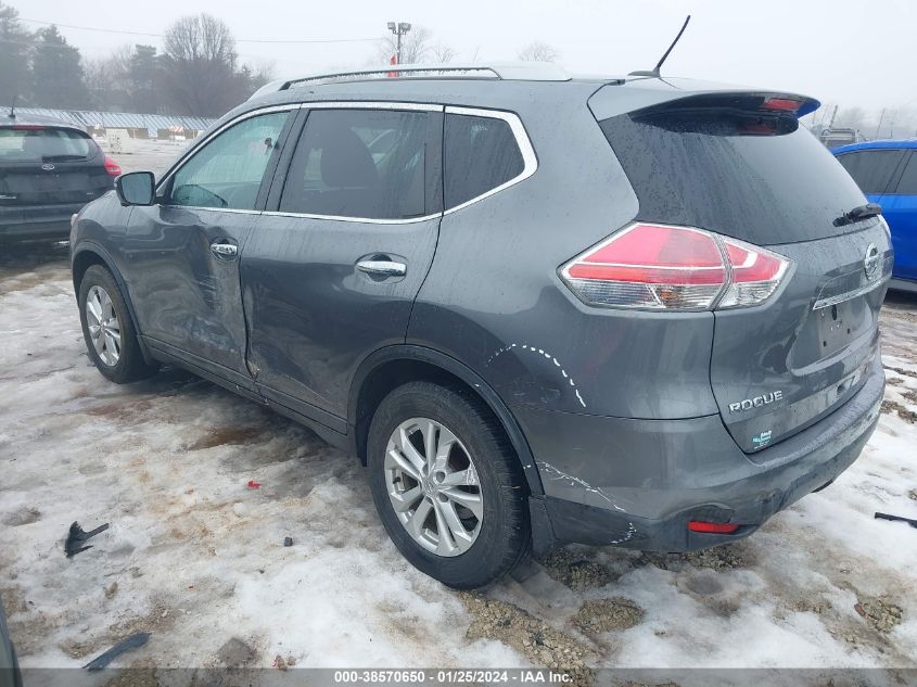 2016 Nissan Rogue S/Sl/Sv VIN: 5N1AT2MT8GC833139 Lot: 38570650