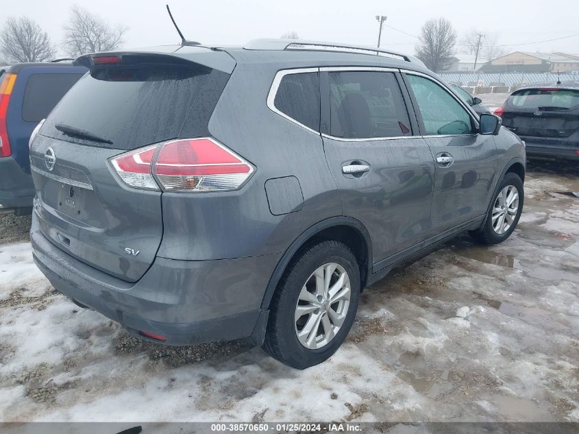 2016 Nissan Rogue S/Sl/Sv VIN: 5N1AT2MT8GC833139 Lot: 38570650