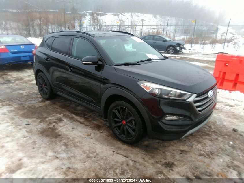 2017 Hyundai Tucson Night VIN: KM8J3CA28HU444787 Lot: 38571039