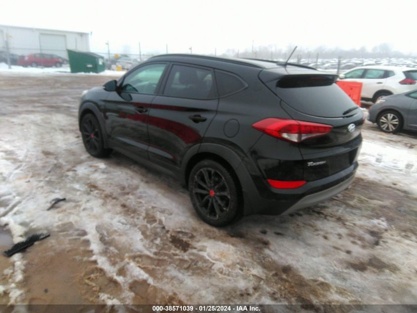 2017 Hyundai Tucson Night VIN: KM8J3CA28HU444787 Lot: 38571039