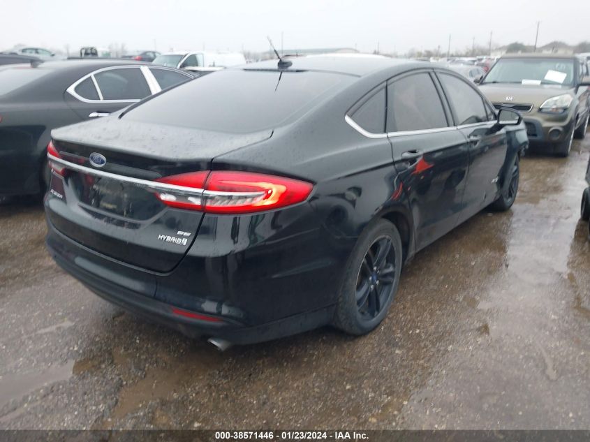 3FA6P0LUXJR172662 2018 Ford Fusion Hybrid Se