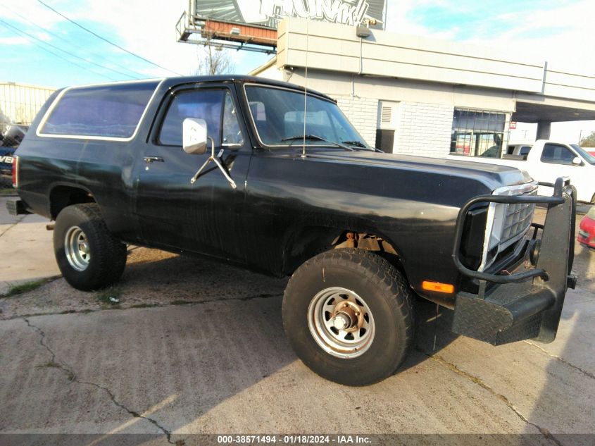 1982 Dodge Ramcharger Aw-100 VIN: 1B4GW12PXCS282683 Lot: 38571494