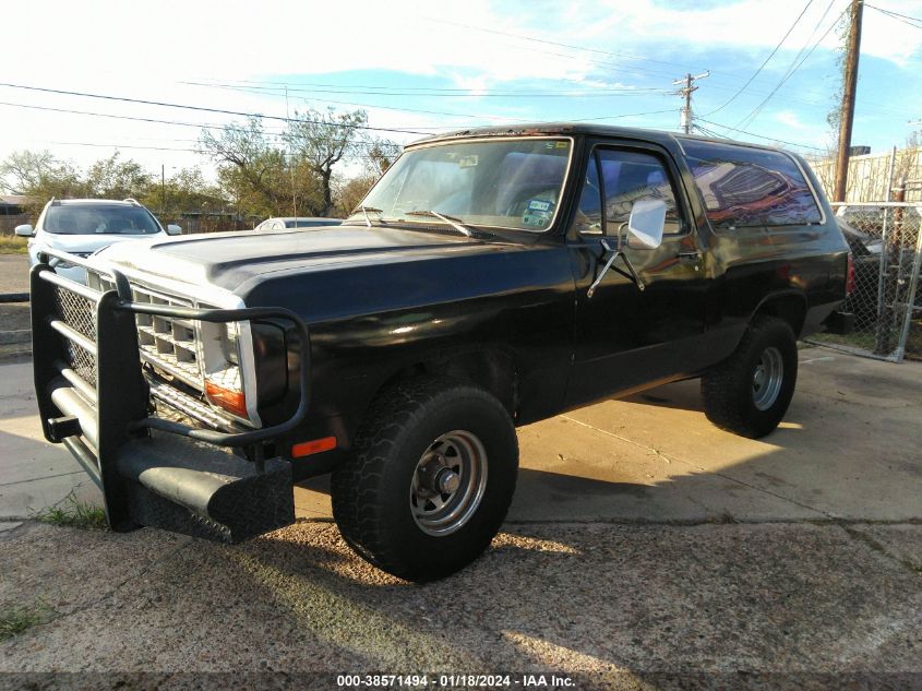 1982 Dodge Ramcharger Aw-100 VIN: 1B4GW12PXCS282683 Lot: 38571494