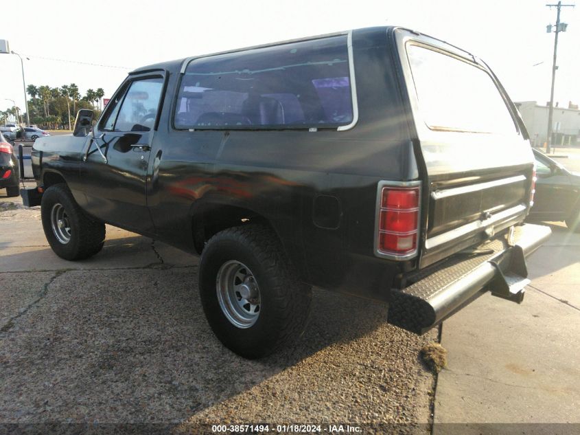 1982 Dodge Ramcharger Aw-100 VIN: 1B4GW12PXCS282683 Lot: 38571494