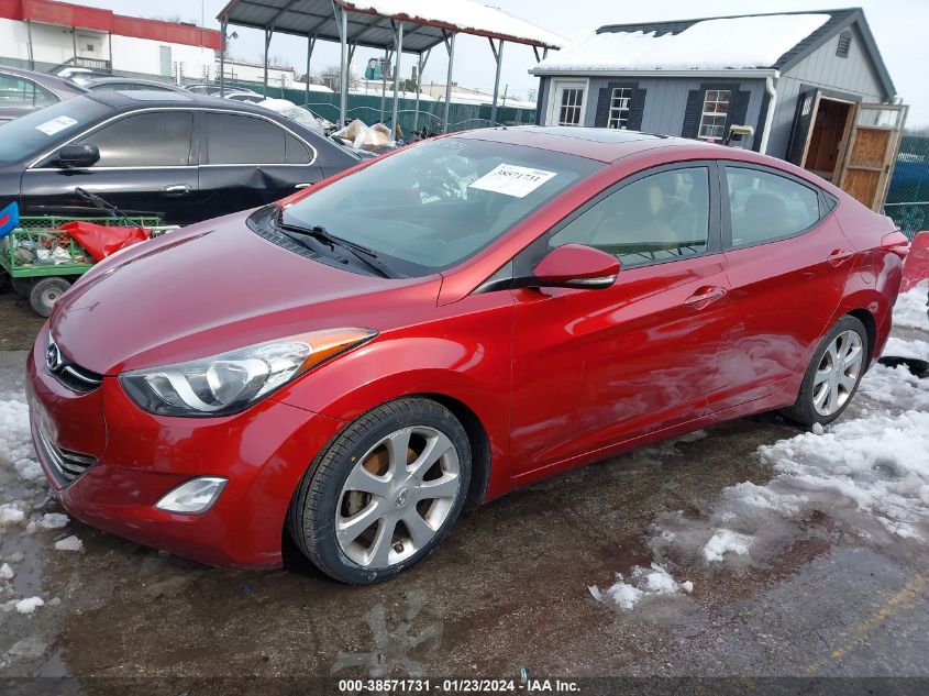 2013 Hyundai Elantra Limited VIN: 5NPDH4AE1DH316026 Lot: 38571731