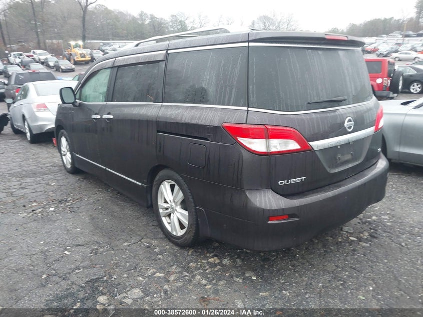 2011 Nissan Quest Sl VIN: JN8AE2KP7B9002522 Lot: 38572600