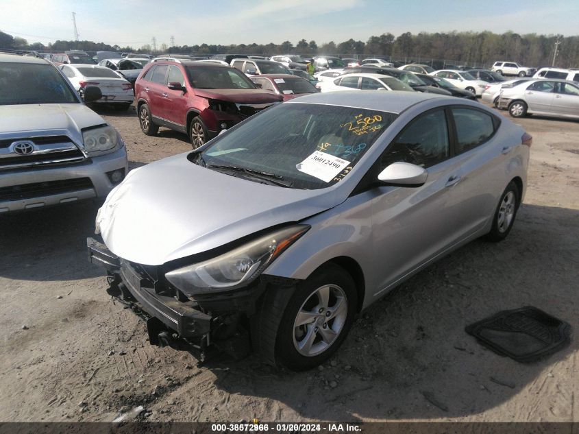 2014 Hyundai Elantra Se VIN: 5NPDH4AE4EH472580 Lot: 38572966