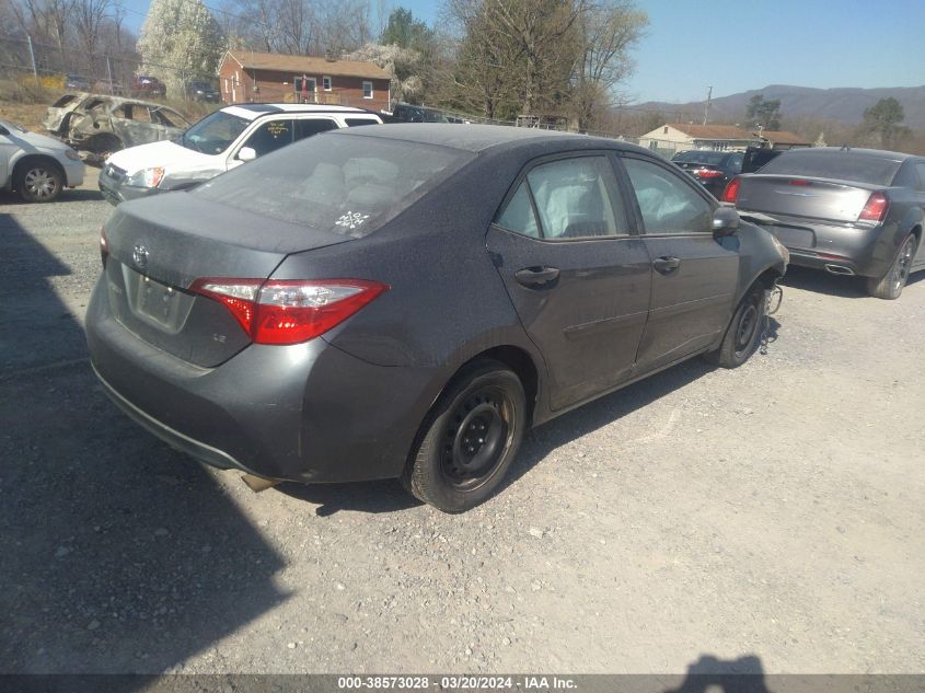 2016 Toyota Corolla Le VIN: 2T1BURHE5GC598569 Lot: 39502316