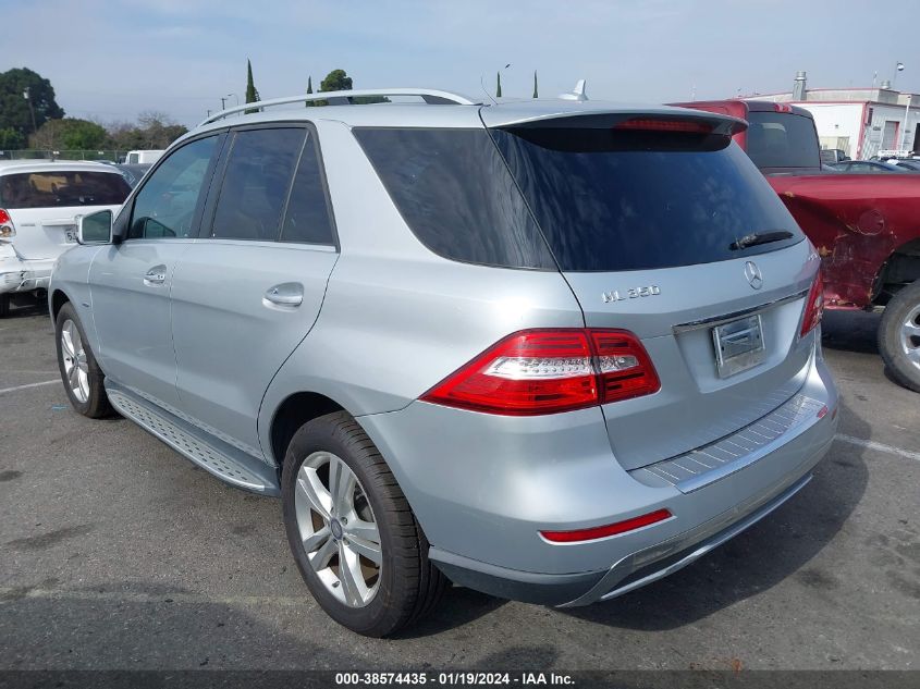 2012 Mercedes-Benz Ml 350 4Matic VIN: 4JGDA5HB7CA021584 Lot: 38574435