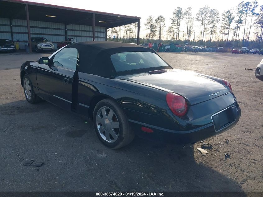 2002 Ford Thunderbird Deluxe/Premium/W/Hardtop Deluxe/W/Hardtop Premium VIN: 1FAHP60A02Y102080 Lot: 38988002