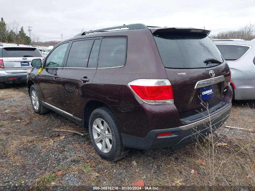 2013 Toyota Highlander Se V6 VIN: 5TDBK3EHXDS179685 Lot: 38576216