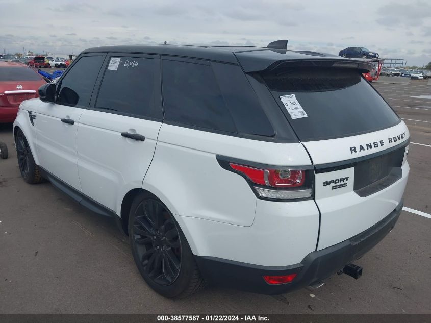 2017 Land Rover Range Rover Sport VIN: SALWR2FE4HA163781 Lot: 38577587