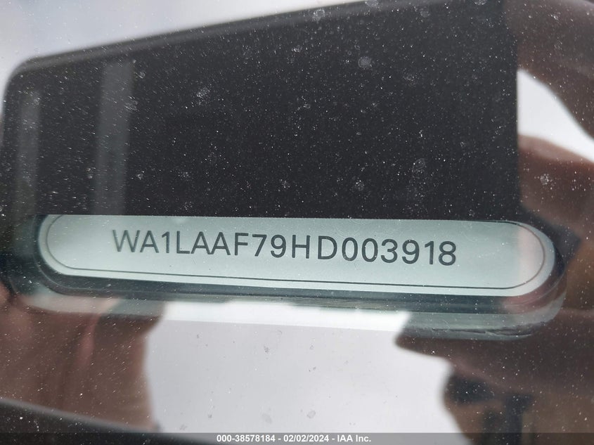 VIN WA1LAAF79HD003918 2017 AUDI Q7 3.0T PREMIUM