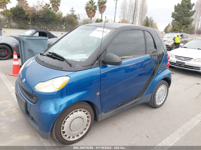 2008 Smart Fortwo Passion/Pure VIN: WMEEJ31XX8K131857 Lot: 38578208