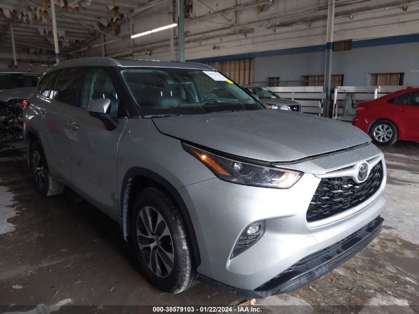 2022 Toyota Highlander Xle VIN: 5TDGZRBH1NS564384 Lot: 38579103