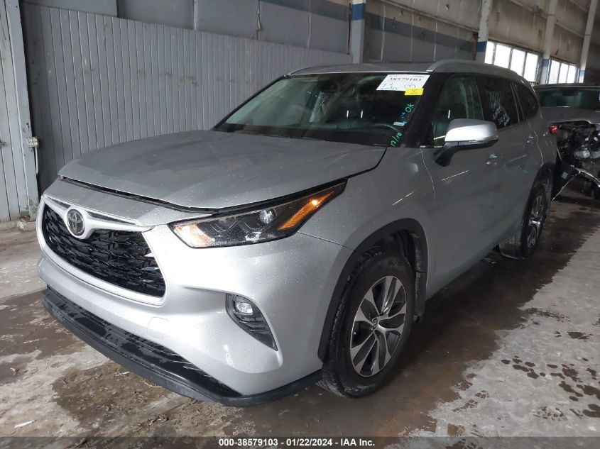 2022 Toyota Highlander Xle VIN: 5TDGZRBH1NS564384 Lot: 38579103