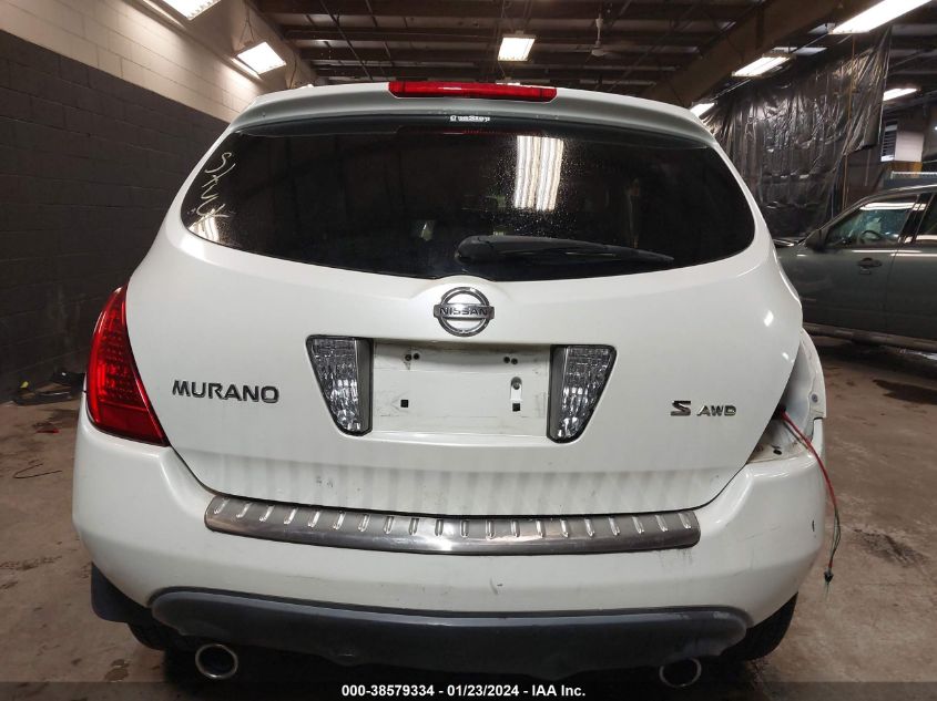 2007 Nissan Murano S VIN: JN8AZ08W97W618027 Lot: 38579334