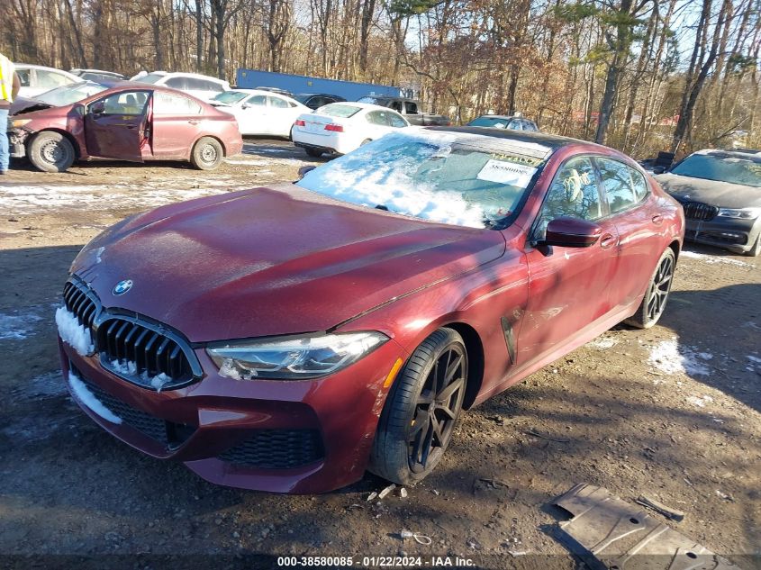 2022 BMW 8 Series M850I VIN: WBAGV8C05NCJ95140 Lot: 38580085