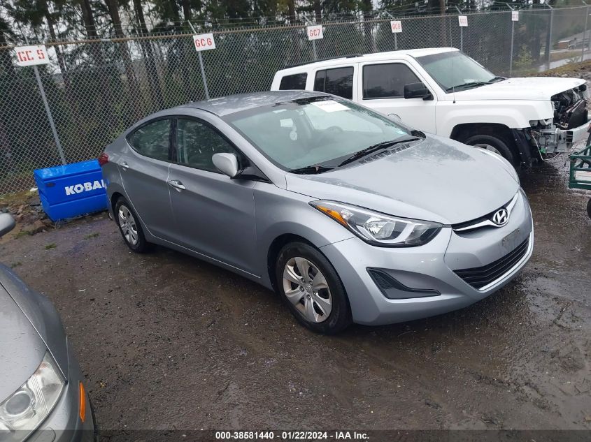 5NPDH4AE4GH664147 2016 Hyundai Elantra Se