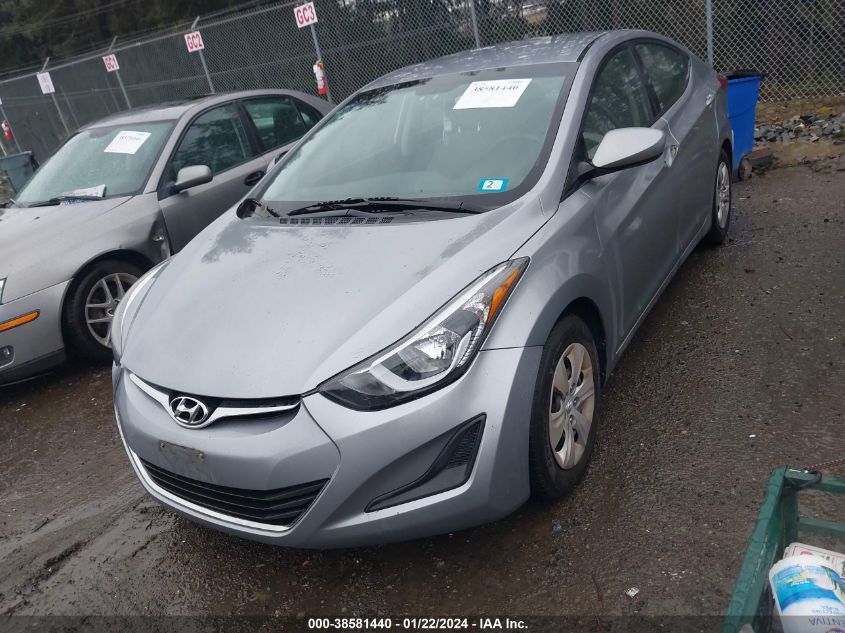 5NPDH4AE4GH664147 2016 Hyundai Elantra Se