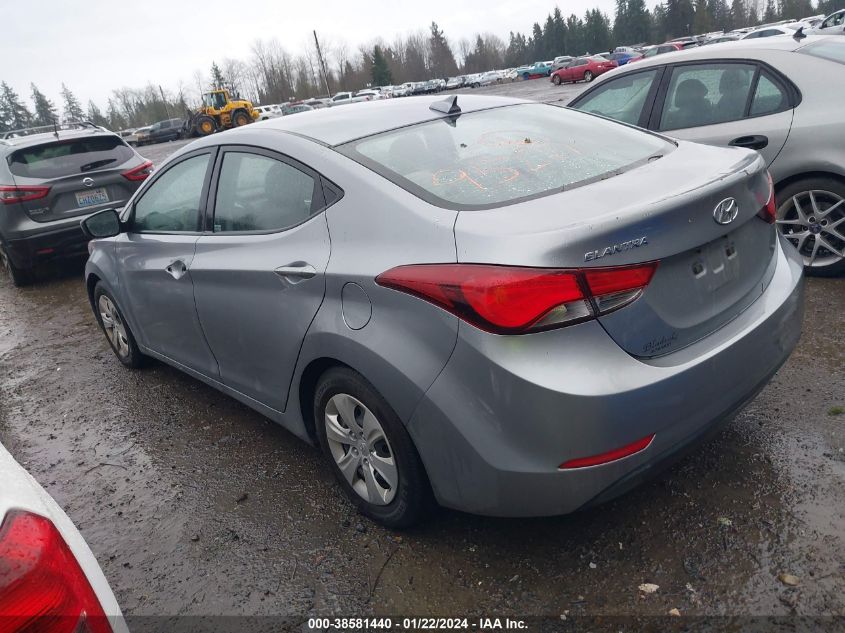 5NPDH4AE4GH664147 2016 Hyundai Elantra Se