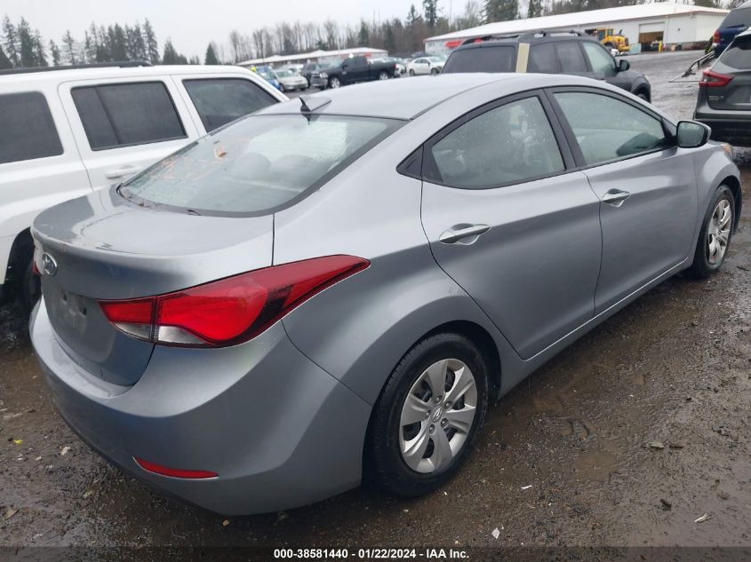 5NPDH4AE4GH664147 2016 Hyundai Elantra Se