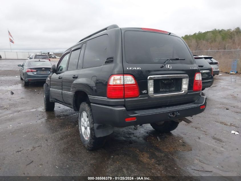 2004 Lexus Lx 470 VIN: JTJHT00W443535638 Lot: 38586379