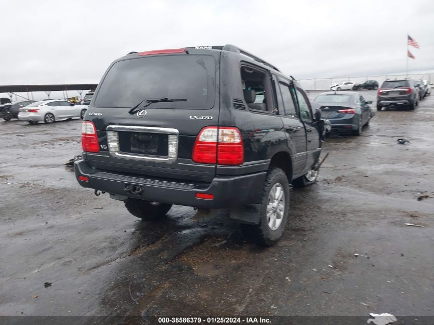 2004 Lexus Lx 470 VIN: JTJHT00W443535638 Lot: 38586379