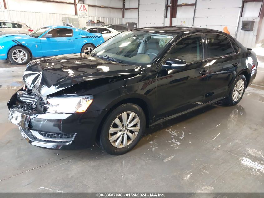 2013 Volkswagen Passat 2.5L S VIN: 1VWAP7A31DC090911 Lot: 38587038