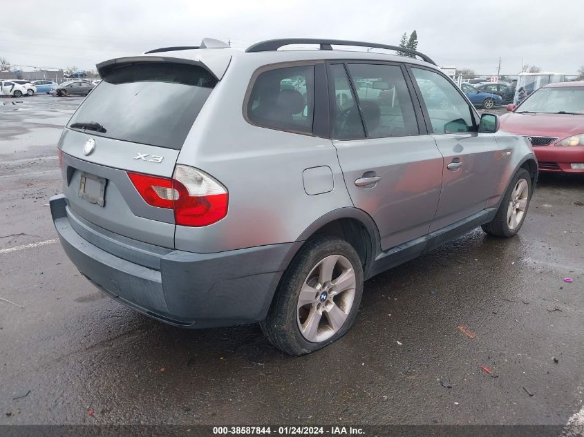 2004 BMW X3 3.0I VIN: WBXPA93424WC34597 Lot: 38587844