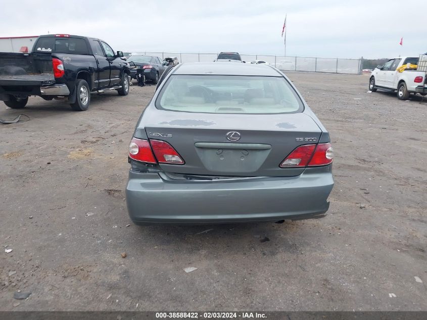 2002 Lexus Es 300 Base (A4) VIN: JTHBF30G025020744 Lot: 38588422