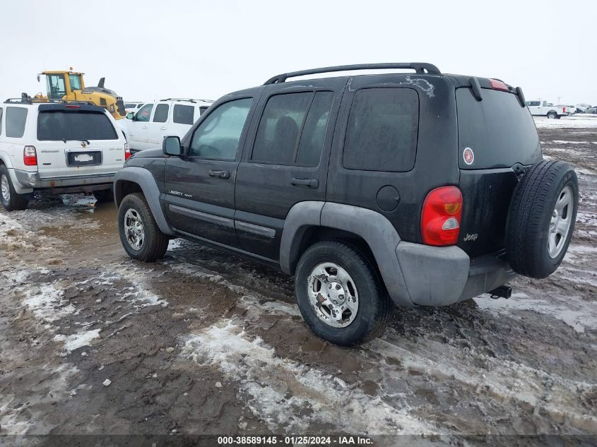 2003 Jeep Liberty Sport VIN: 1J4GK48K93W724657 Lot: 38589145